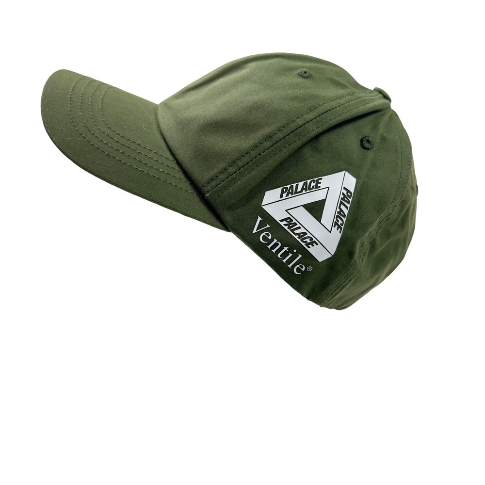 Palace Ventile Side Tri 6-Panel Hat Olive Green AW24 Adjustable Strapback Cap